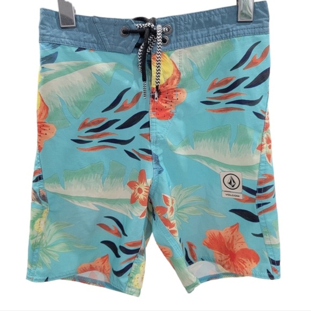 Volcom Boys’ Party Pack Safari Elastic Waist Board Short Hawaiian Bright…